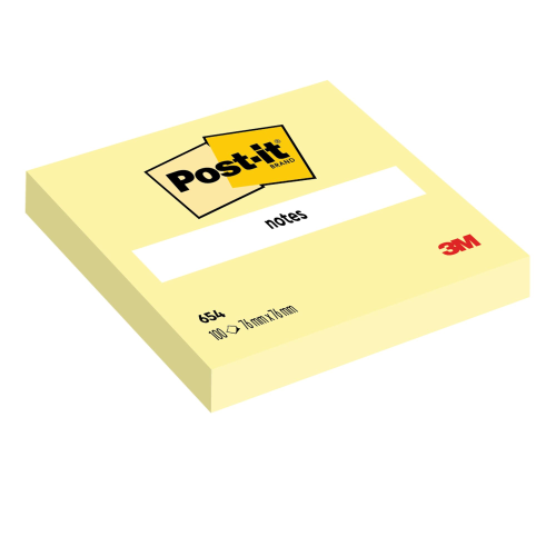 BLOCCO 100fg Post-itÂ® Giallo Canary 76x76mm 654